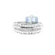 14K White Gold Diamond Vintage Openwork Womens Band Ring