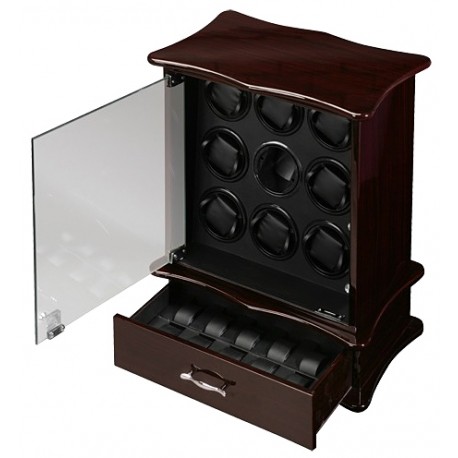 Diplomat Gothica Ebony Wood Nine Watch Winder 31-429