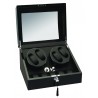 Diplomat Phantom Black Wood Quad Watch Winder 34-511