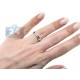 14K White Gold 0.30 ct Princess Cut Diamond Cable Band Ring