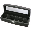 Diplomat Black Carbon Fiber 6 Watch Display Box 31-447