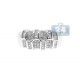 14K White Gold 0.80 ct Mixed Diamond Womens Wide Ring