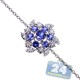 18K White Gold 1.59 ct Tanzanite Diamond Womens Flower Bracelet