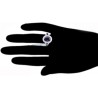 18K White Gold 5.63 ct Blue Sapphire Diamond Womens Ring
