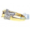 14K Yellow Gold 0.84 ct Sapphire Diamond Womens Engagement Ring