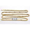 Solid 14K Yellow Gold Mens Rope Chain 4mm 20 22 24 26 28 30"