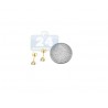 14K Yellow Gold 0.90 ct Round White CZ Push Back Womens Stud Earrings 5 mm