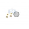 14K Yellow Gold 5.50 ct Round White CZ Push Back Womens Stud Earrings 9 mm
