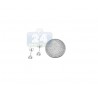 14K White Gold 0.90 ct Round CZ Push Back Womens Stud Earrings 5 mm