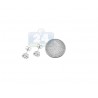 14K White Gold 4.00 ct Round CZ Push Back Womens Stud Earrings 8 mm