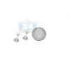 14K White Gold 5.50 ct Round CZ Push Back Womens Stud Earrings 9 mm