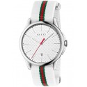 Gucci G-Timeless Web Nylon White Dial Mens Watch YA126322