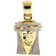 10K Yellow Gold 0.80 ct Diamond Jesus Christ Face Pendant