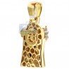 Mens Diamond Jesus Christ Face Pendant 10K Yellow Gold 0.80ct