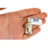 Mens Diamond Jesus Christ Face Pendant 10K Yellow Gold 0.80ct