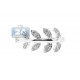 14K White Gold 0.16 ct Diamond Leaf Patterned Womens Ring