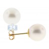 14K Yellow Gold Cultured Pearl Womens Stud Earrings 3-9 mm