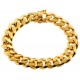 Yellow Gold 925 Silver Miami Cuban Mens Bracelet 13 mm 9 Inches