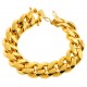 Yellow Sterling Silver Miami Cuban Link Bracelet 20 mm 9 inches