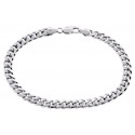 Sterling Silver Miami Cuban Link Mens Bracelet 6.5 mm 9 inches