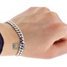 Solid Sterling Silver Miami Cuban Link Mens Bracelet 6.5mm 9"