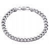 Sterling Silver Miami Cuban Link Mens Bracelet 7 mm 8 inches