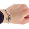 Solid Sterling Silver Miami Cuban Link Mens Bracelet 7mm 8"
