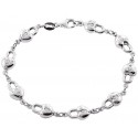 925 Sterling Silver Lock Charm Womens Bracelet 7 1/2 Inches