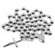 Sterling Silver Beads Rosary Mens Necklace 8 mm 30 Inches