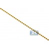 Yellow Gold Sterling Silver Army Moon Cut Ball Mens Chain 2.5 mm