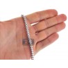 925 Silver Solid Franco Mens Chain 4 mm 20 22 24 26 28 30 inch