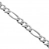 Solid Sterling Silver Mens Figaro Chain 3 mm 18 20 22 24 28 30"