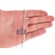 925 Sterling Silver Figaro Solid Link Mens Chain 4 mm