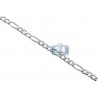 Sterling Silver Solid Figaro Link Mens Chain 7 mm 22 24 28 30"