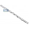 Sterling Silver Solid Figaro Link Mens Chain 7 mm 22 24 28 30"