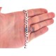 925 Sterling Silver Figaro Solid Link Mens Chain 7 mm