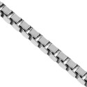 Sterling Silver Solid Square Box Mens Chain 4 mm