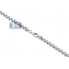 Solid Sterling Silver Mens Square Box Chain 4.5 mm 24 36 inch