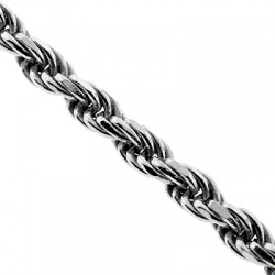925 Sterling Silver Solid Rope Womens Chain 1.5 mm
