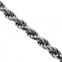 Italian Sterling Silver Solid Rope Unisex Chain 2 mm