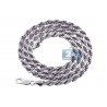 Sterling Silver Solid Rope Mens Chain 5 mm 24 26 30 inches
