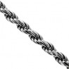 Solid Sterling Silver Mens Rope Chain 6 mm 24 26 30 inches