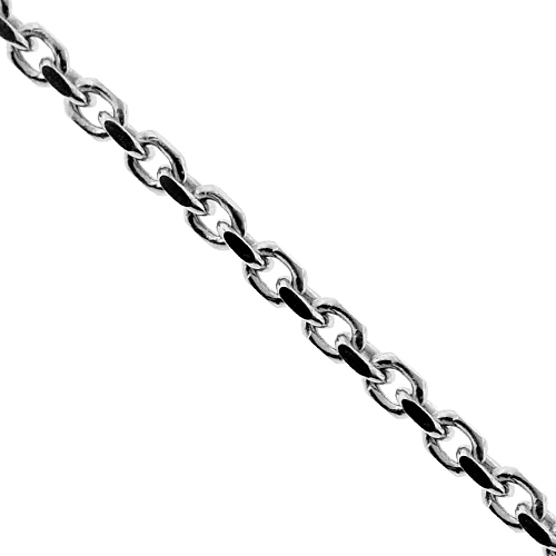 1.2 mm, 1.6 mm or 2.1 mm Kooljewelry Sterling Silver Round Cable Chain Necklace 