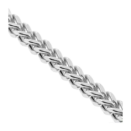 925 Sterling Silver Hollow Franco Mens Chain 3.5 mm 30 36 inch