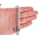 Heavy Sterling Silver Solid Byzantine Mens Chain 7 mm
