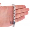 Italian 925 Sterling Silver Solid Byzantine Mens Chain 7mm 36"
