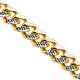 Yellow Sterling Silver Diamond Cut Miami Cuban Mens Chain 7 mm