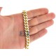 Yellow 925 Silver Miami Cuban Diamond Cut Mens Chain 10.5 mm