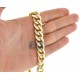 Yellow 925 Silver Miami Cuban Diamond Cut Mens Chain 14 mm