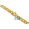 Yellow Gold Silver Miami Cuban Diamond Cut Link Mens Chain 18 mm